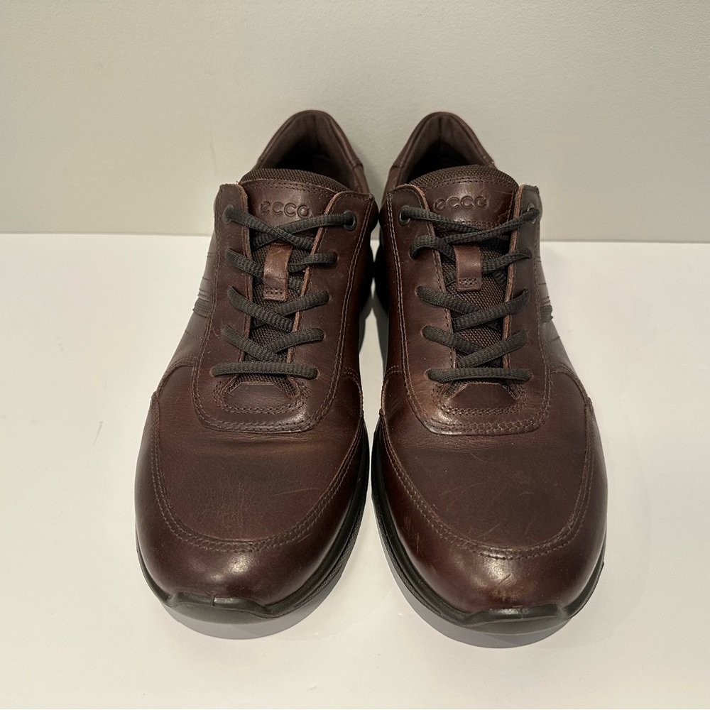 Ecco Brown Leather Men’s Laced Shoes, US Size 9